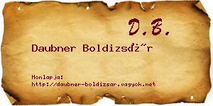 Daubner Boldizsár névjegykártya